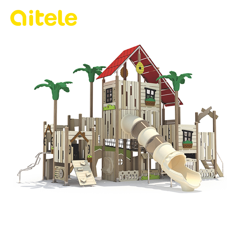 Playground ao ar livre da série Eco-wood GW-02501